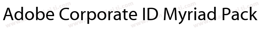 Adobe Corporate ID Myriad Package字体转换
